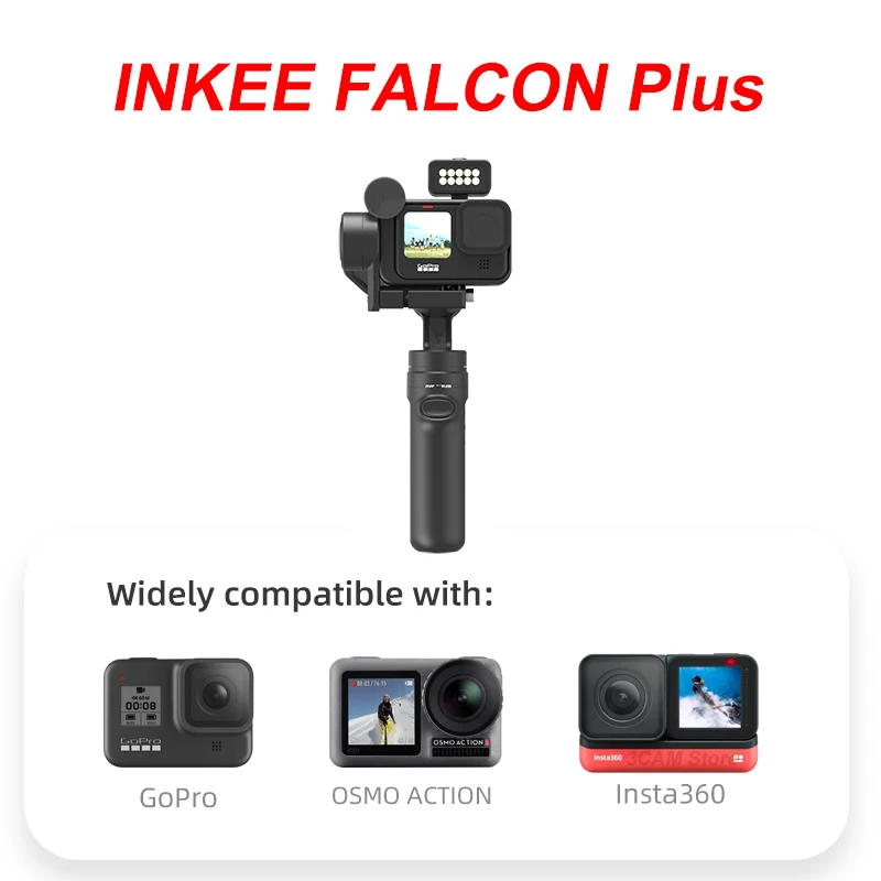 Шарнирный стабилизатор для экшн-камеры INKEE FALCON Plus OSMO Insta360 GoPro Hero 10 9/8/7/6/5 3-осевой