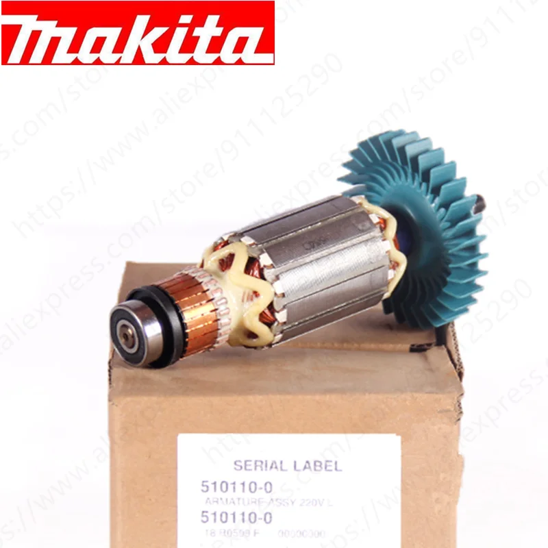 Якорный ротор для MAKITA GA5010 GA5020 GA5020Y GA6010 GA6020 GA6010Z GA5010Z 510110-0 электроинструмент
