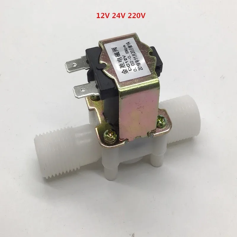 1/2 &quotПластик электромагнитный клапан 12V 24V 220V PP N/C Магнитный стиральная машина
