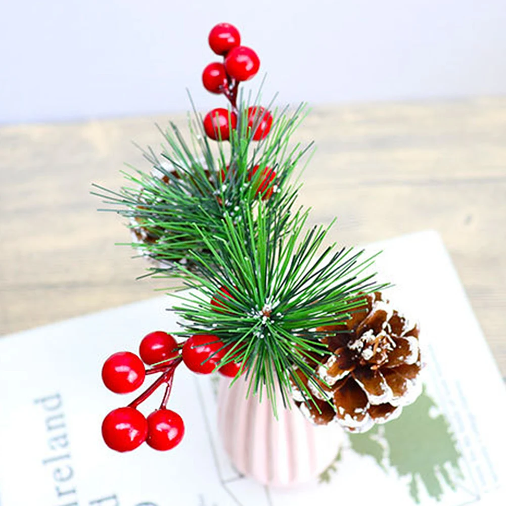 1 шт. Натуральные Искусственные растения ягода сосны иглы для искусственный