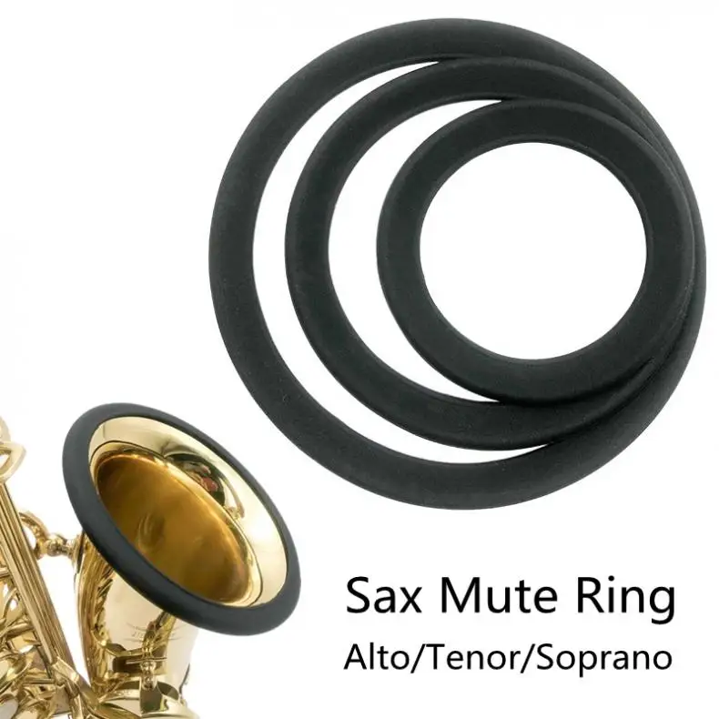 Silica Gel Sax Mute Ring Dampener Silencer for Alto / Tenor Soprano Saxophone | Спорт и развлечения