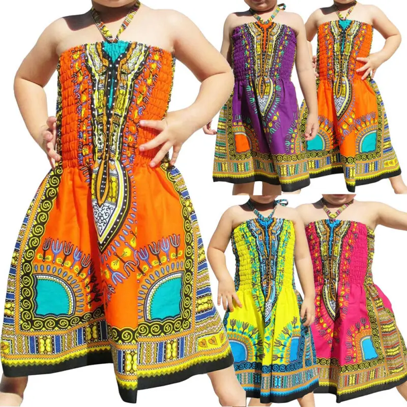 PUDCOCO/детское богемное платье в африканском стиле для маленьких девочек летний