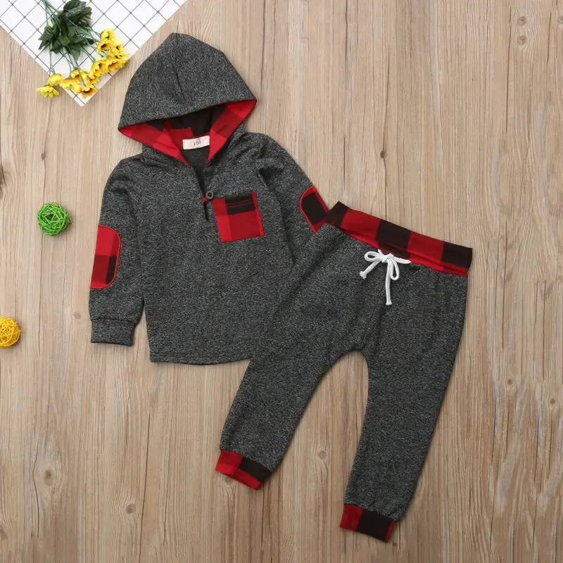 Спортивный костюм для маленьких девочек и мальчиков толстовка с капюшоном