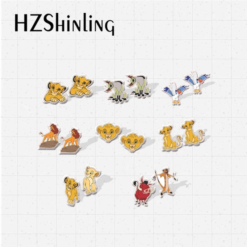 2021 Новое поступление Kawaii Little Lions Simba Peng и Timon Lion King эпоксидные ювелирные изделия