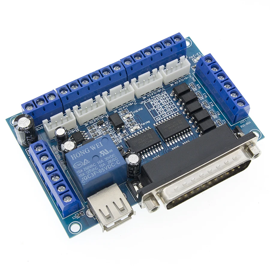 5-осевая секционная плата с ЧПУ и оптическим соединителем для шагового двигателя