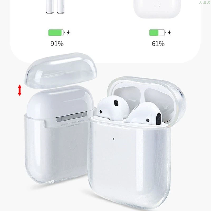 Чехол для AirPods 1 2 667C мягкий прозрачный чехол из материала TPU защитный наушников -