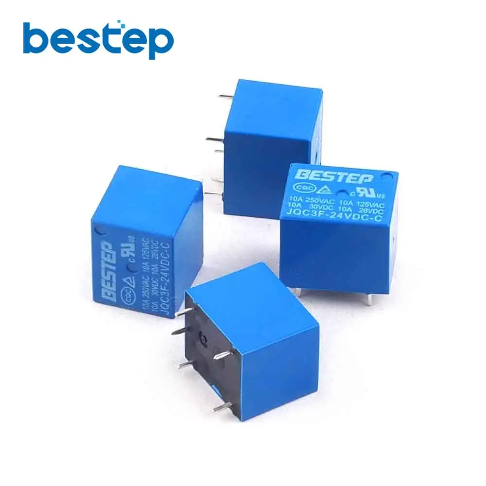 5 шт BESTEP T73 24V Реле синий JQC3F-24VDC-C | Электронные компоненты и принадлежности