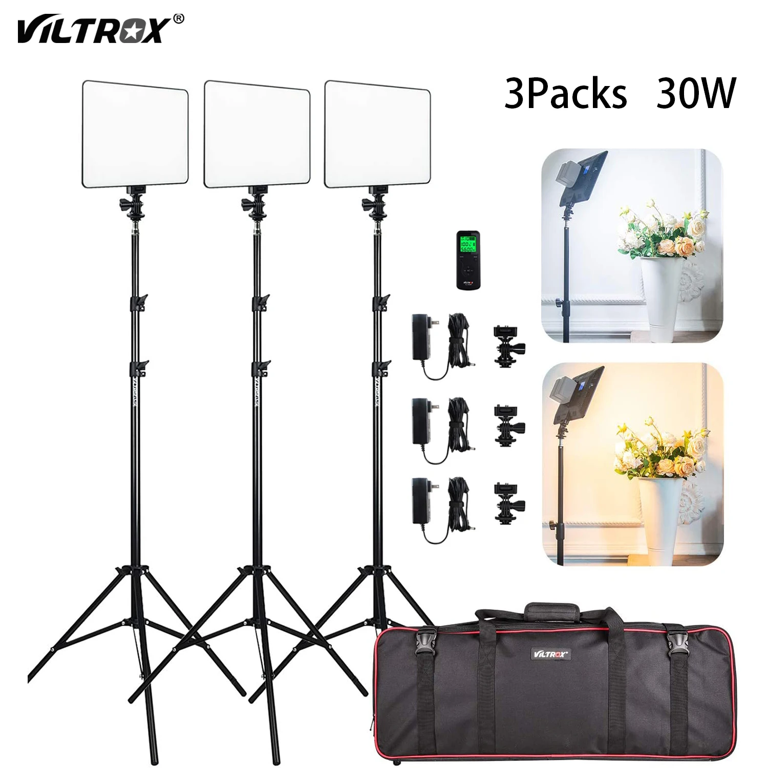 VILTROX 3/2 шт. VL-200T ультратонкая двухцветсветодиодный светодиодная оссветильник