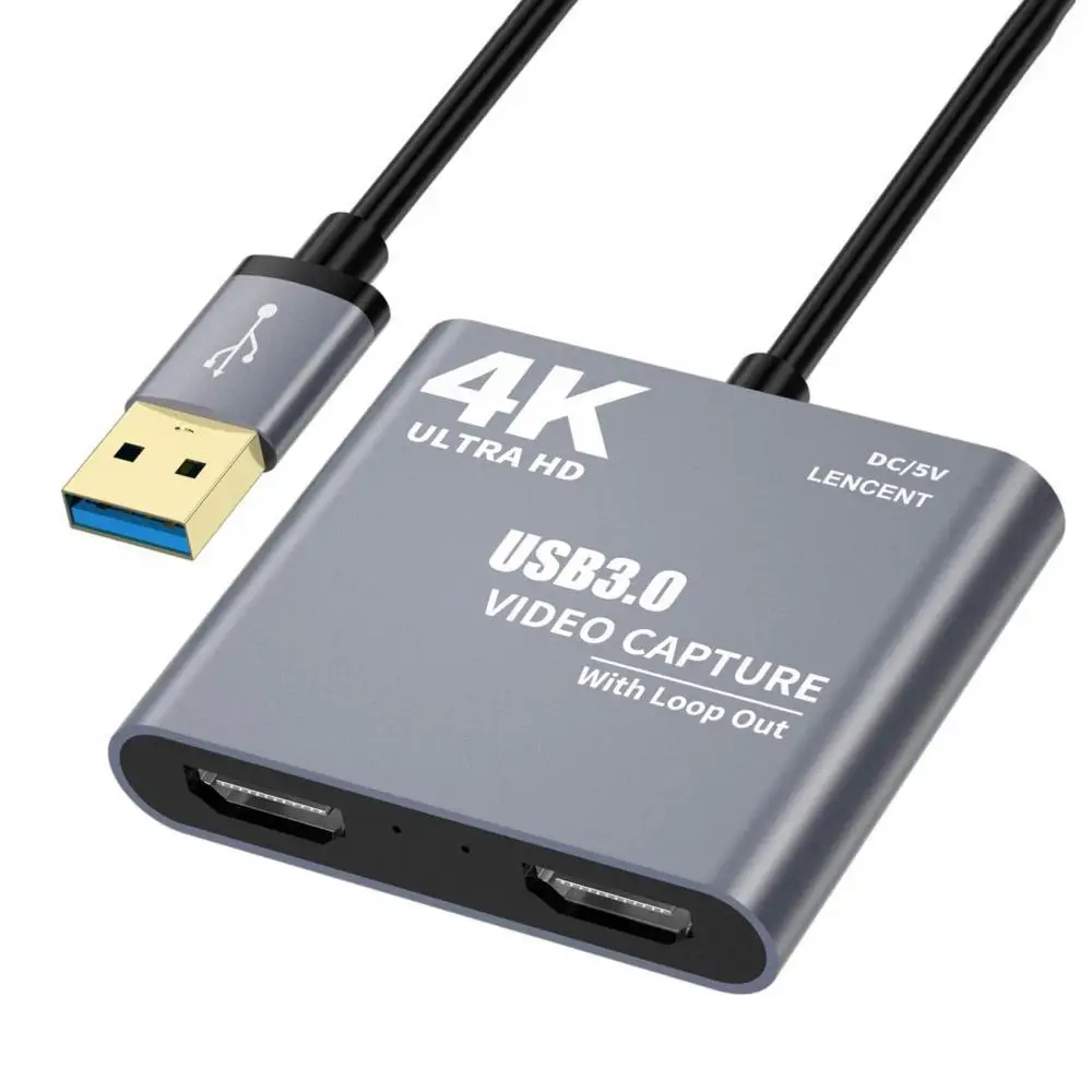4K 1080P HDMI-compatible to USB 3.0 Video Audio Loop Out HD 1080p60 Capture Card Adapter | Компьютеры и офис