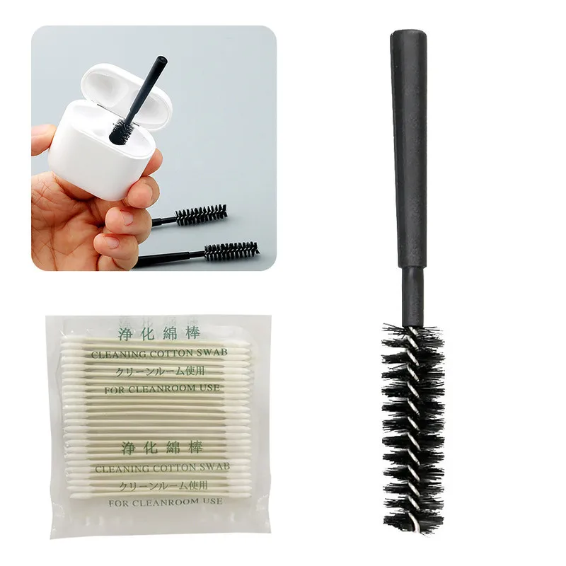 100p Headphones Brush Dust Removal Disposable Swab Cotton Stick for razor phone charger port Earphone Universal Clean Tool | Электроника