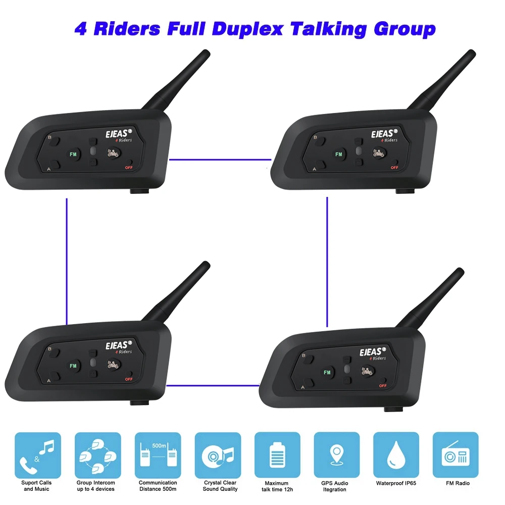 4 шт. Bluetooth-гарнитура для шлема динамика | Автомобили и мотоциклы