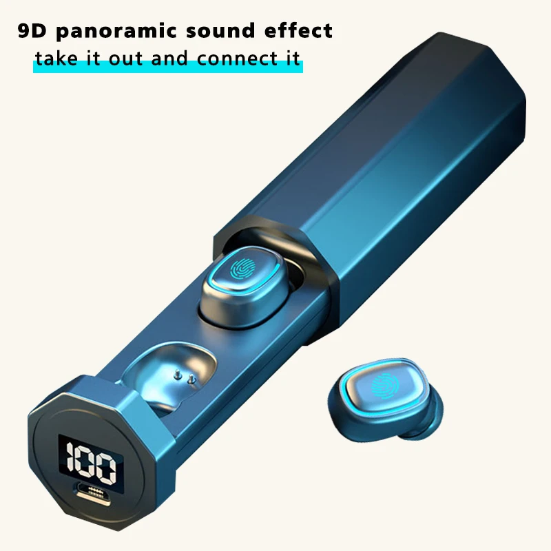 T201 Беспроводной Bluetooth наушники 5 1 вкладыши TWS с 9D Hi Fi звучание двойные сенсорный