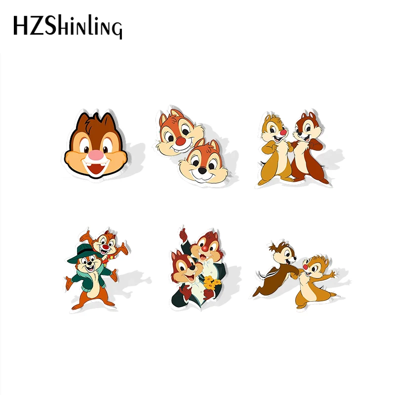 Новое поступление 2021 брошь из акриловой эпоксидной смолы в виде чипа и Дейла с