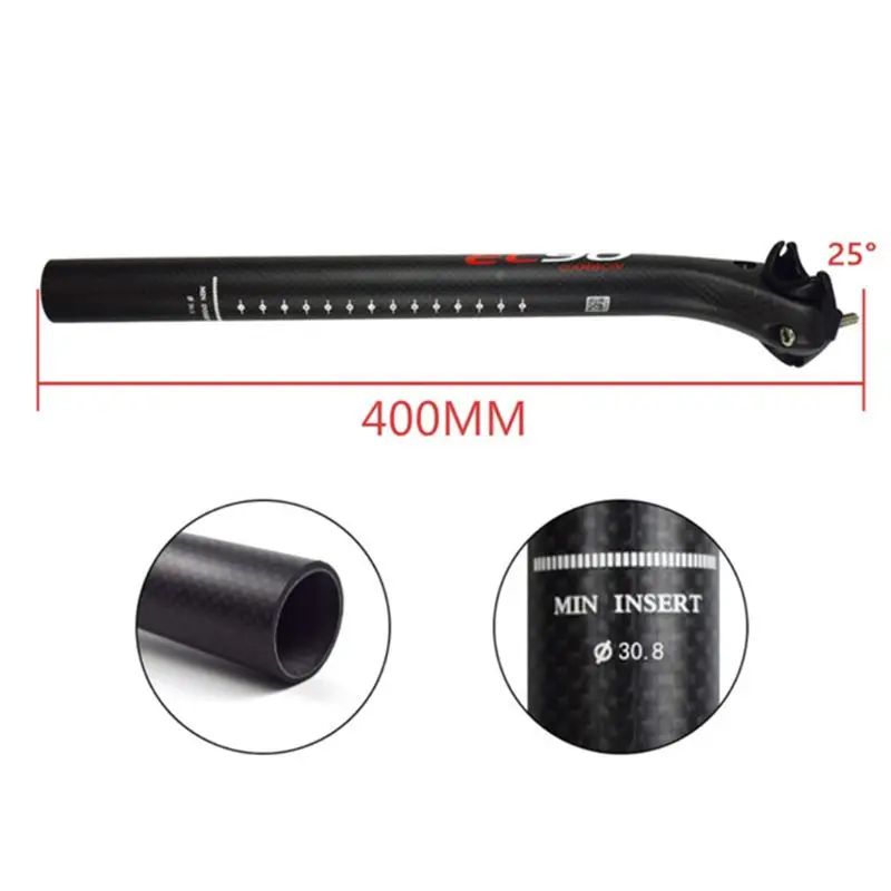 Carbon Fiber Bicycle Seatpost Ultralight Mountain Road MTB Bike Seat Post Tube | Спорт и развлечения