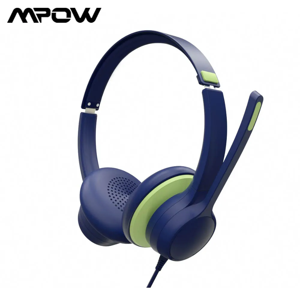 Mpow HC6 детская Проводная гарнитура с микрофоном USB 3 5 мм компьютерные наушники