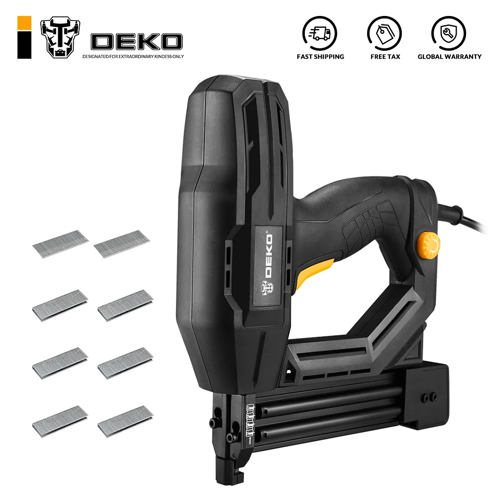 DEKO DKET02 Electric Tacker and Stapler Furniture Staple Gun for Frame with Staples &amp Woodworking Tool | Инструменты