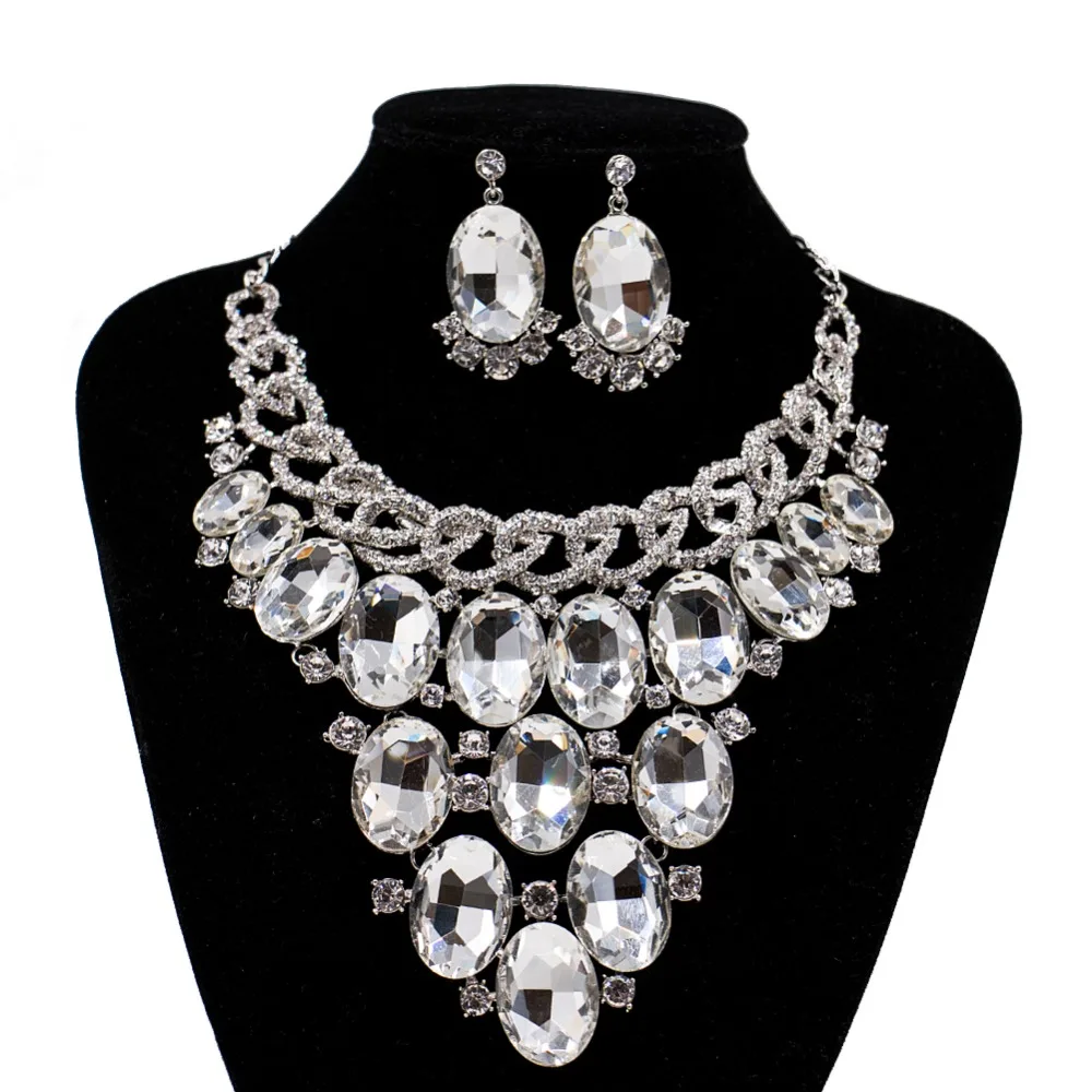 Parure Bijoux Femme Африка Свадебный ювелирный набор из австрийского хрусталя цвет