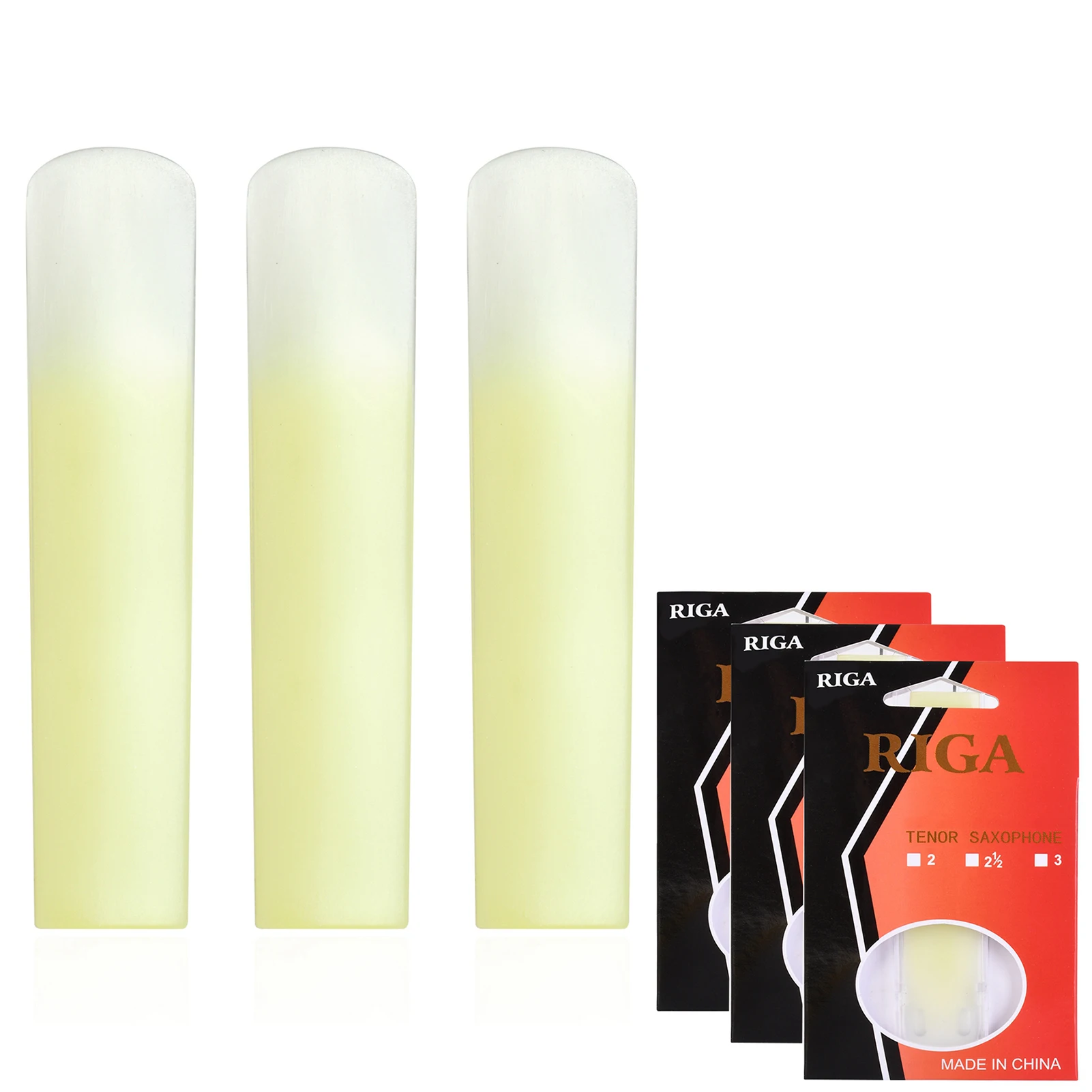 RIGA 3pcs Tenor Saxophone Reeds Sax Resin Reed Accessories Strength 1.5 |