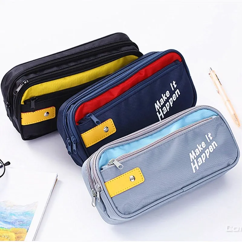 Супер Карандаш Чехол большой Ёмкость Школа Ручка чехол принадлежности карандаш