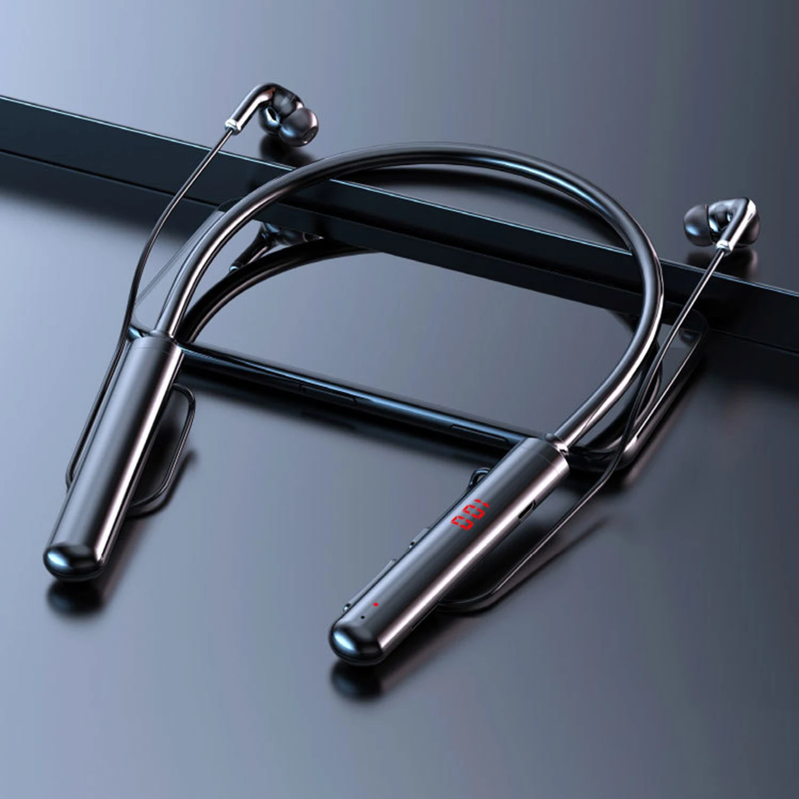 Wireless Magnetic Neckband Earphone Waterproof Sports In-ear Headphone with TF Card Slot | Электроника