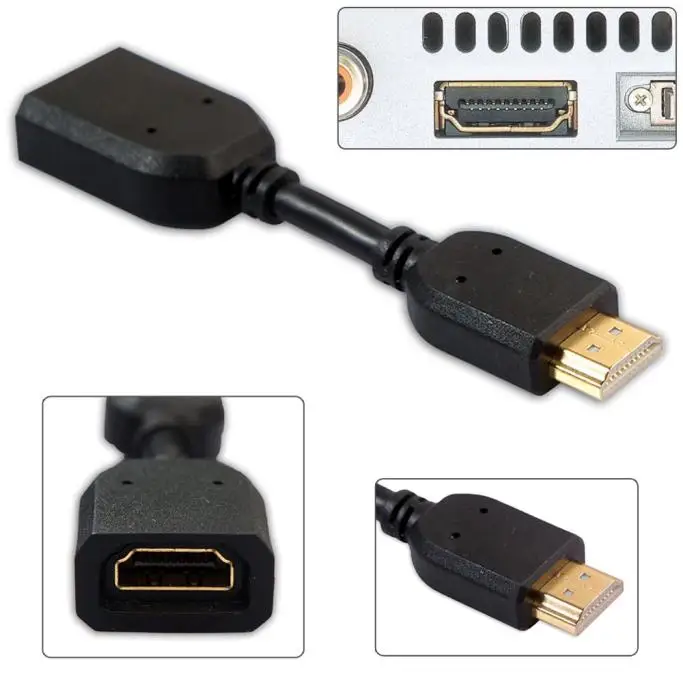 1 шт. адаптер-переходник с HDMI на гнездо 11 см | Электроника