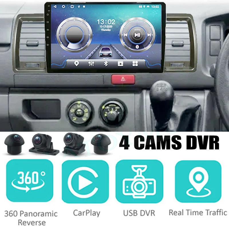 Для TOYOTA HiAce H200 H300 Автомобильный GPS аудио радио навигация NAVI Player Встроенный CarPlay 360