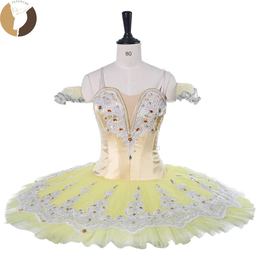 FLTOTURE балетное представление желтая пачка яркие нейлоновые тела Спящая красота