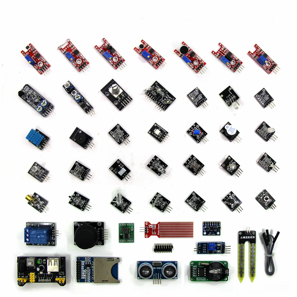 Стартовый набор модулей сенсора s 45 в 1/комплект датчиков 37 1 для arduino - купить по