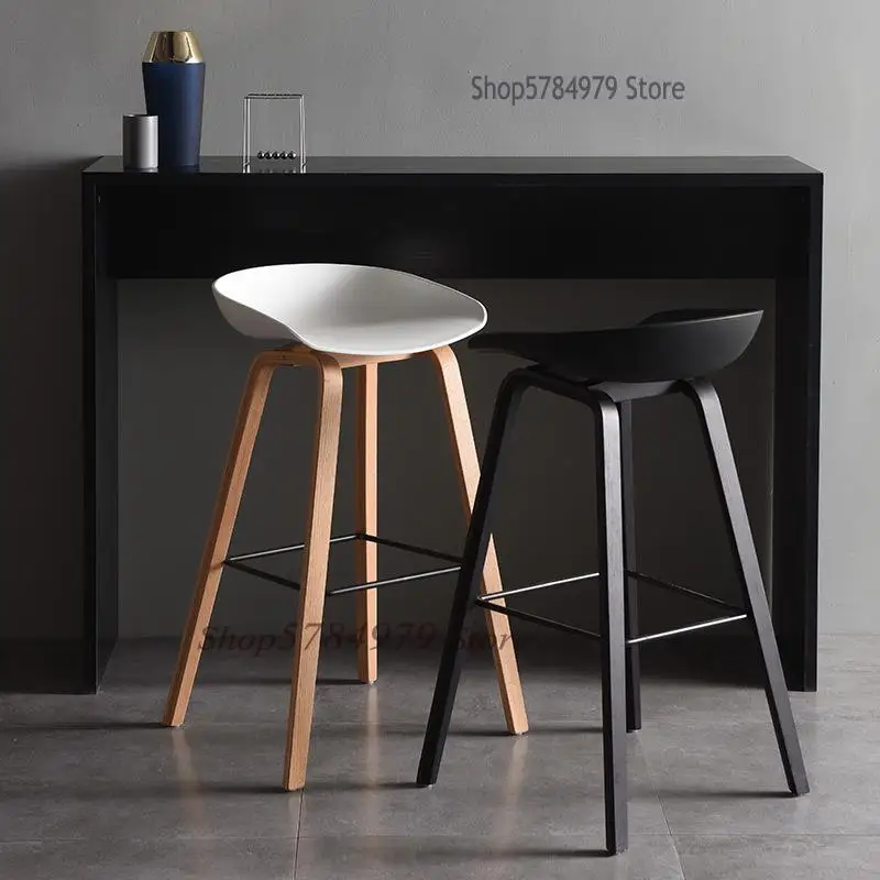 Modern Simple Danish Nordic Style Personalized Fashion Bar Chair Stool Designer Solid Wood Pp |