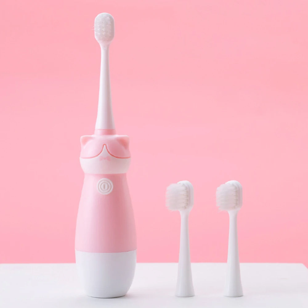3 шт. Водонепроницаемая звуковая электрическая детская зубная щетка для гигиены