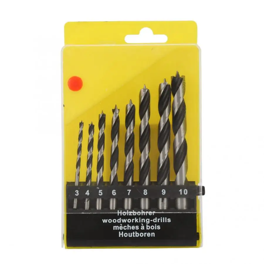 8 шт. 3 10 мм углеродистая сталь деревообрабатывающий витой сверло Набор для