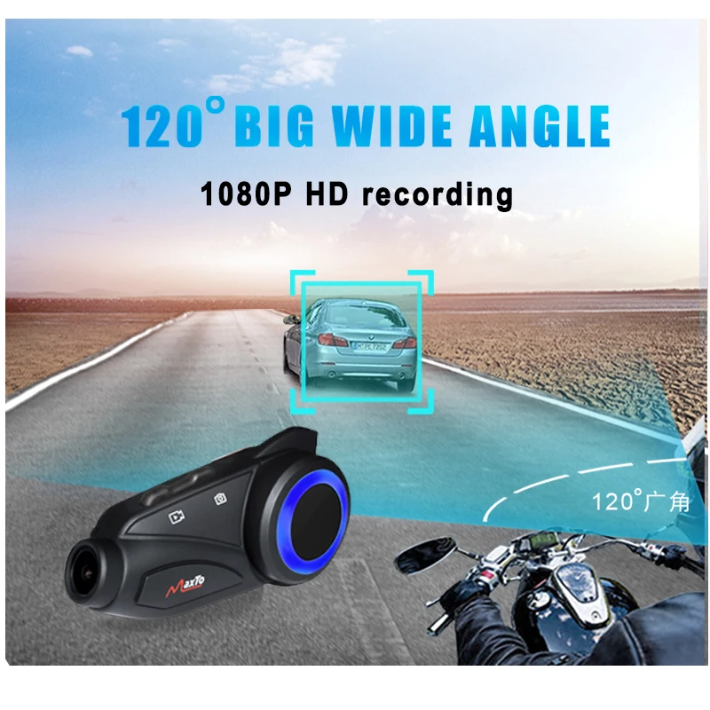 Видеорегистратор Maxto мотоциклетный водонепроницаемый с поддержкой Wi-Fi 1080P |