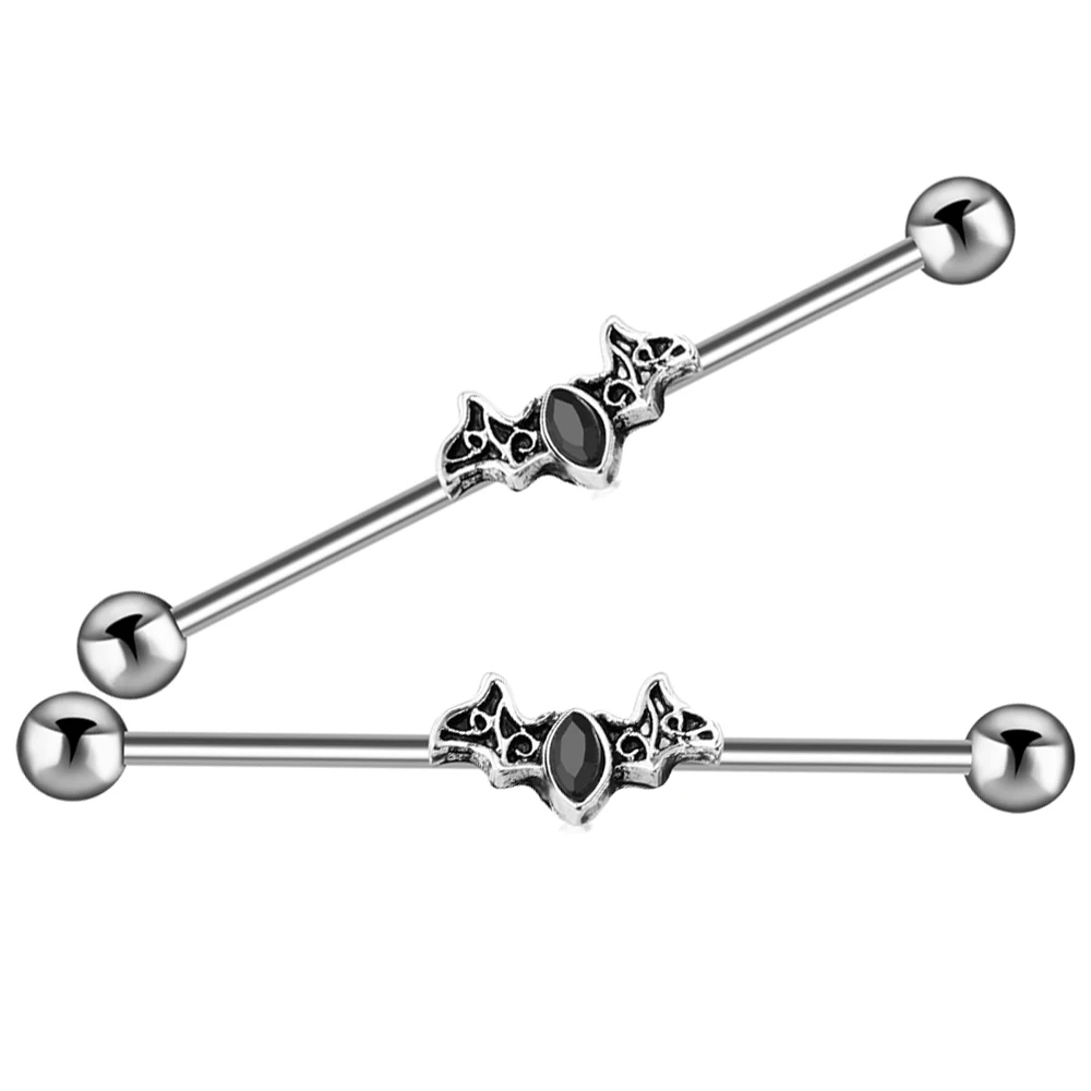 Промышленный штанга JUNLOWPY 14G Из Нержавеющей Стали 316L с натуральным камнем в виде