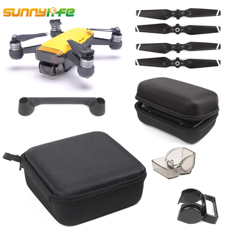 for DJI Spark Accessories Drone Box Remote Controller Bag Lens Cap Sunshade Joystick Propeller Prop Protector FOR | Электроника