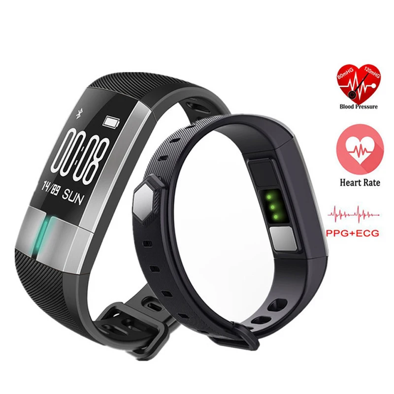 Пульсометр PPG + ЭКГ Интеллектуальный артериальный кровяное давление Шагомер