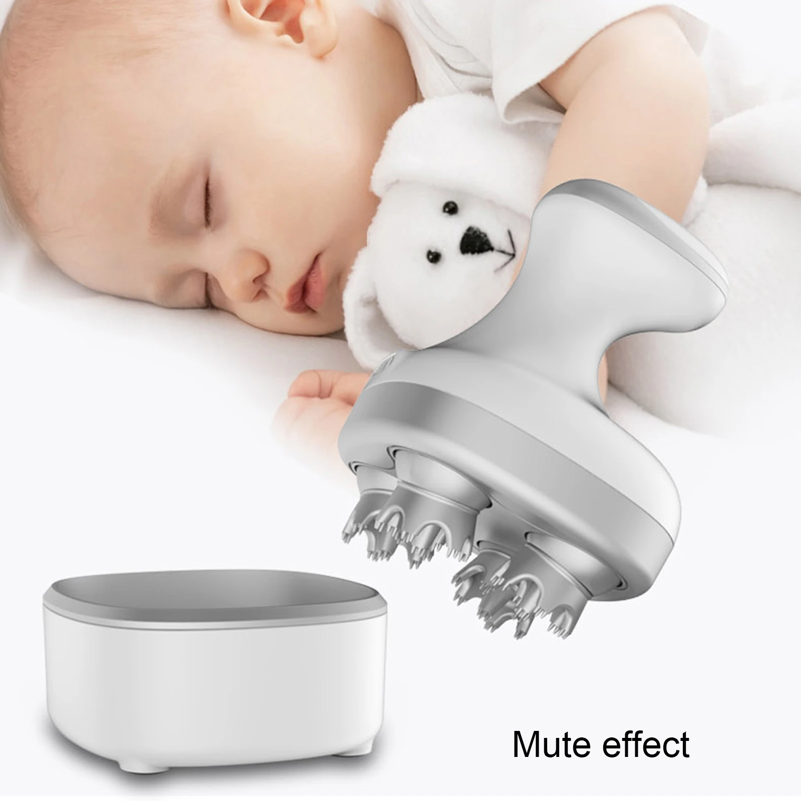 Wireless 3D Waterproof Electric Head Massager Scalp Massage Promote Hair Growth Body Deep Tissue Kneading Vibrating | Красота и