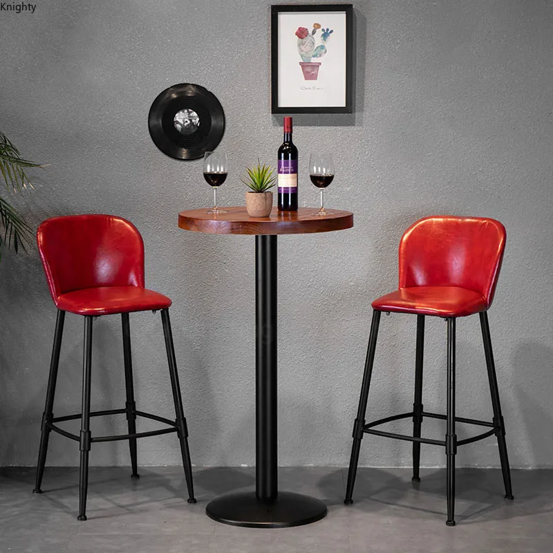Современный европейский барный стул простой железный комбинированный стол и из