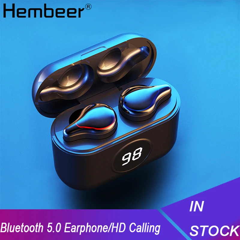 наушники проводные Беспроводные Hembeer TWS Bluetooth 5 0 с шумоподавлением микрофоном