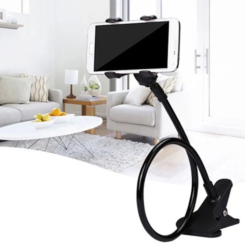 Гибкий держатель для мобильного телефона с двумя зажимами поддержка 667C