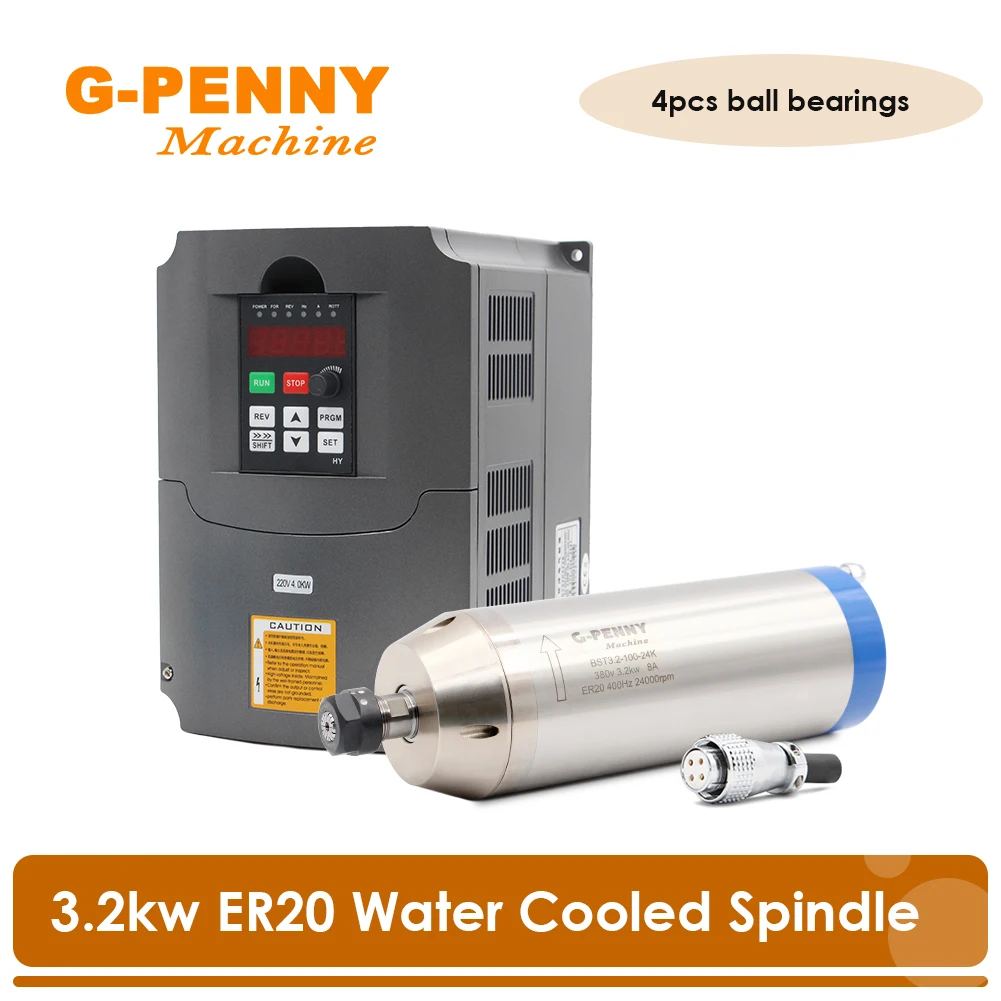 G-PENNY CNC 3 2 кВт ER20 Шпиндель с водяным охлаждением обновленный двигатель шпинделя