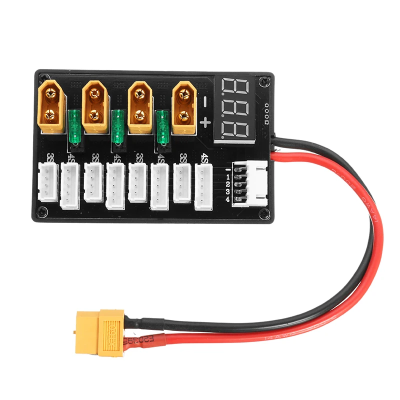 Параллельная плата 3-4S XT60 Pro с дисплеем напряжения для зарядного устройства IMAX B6