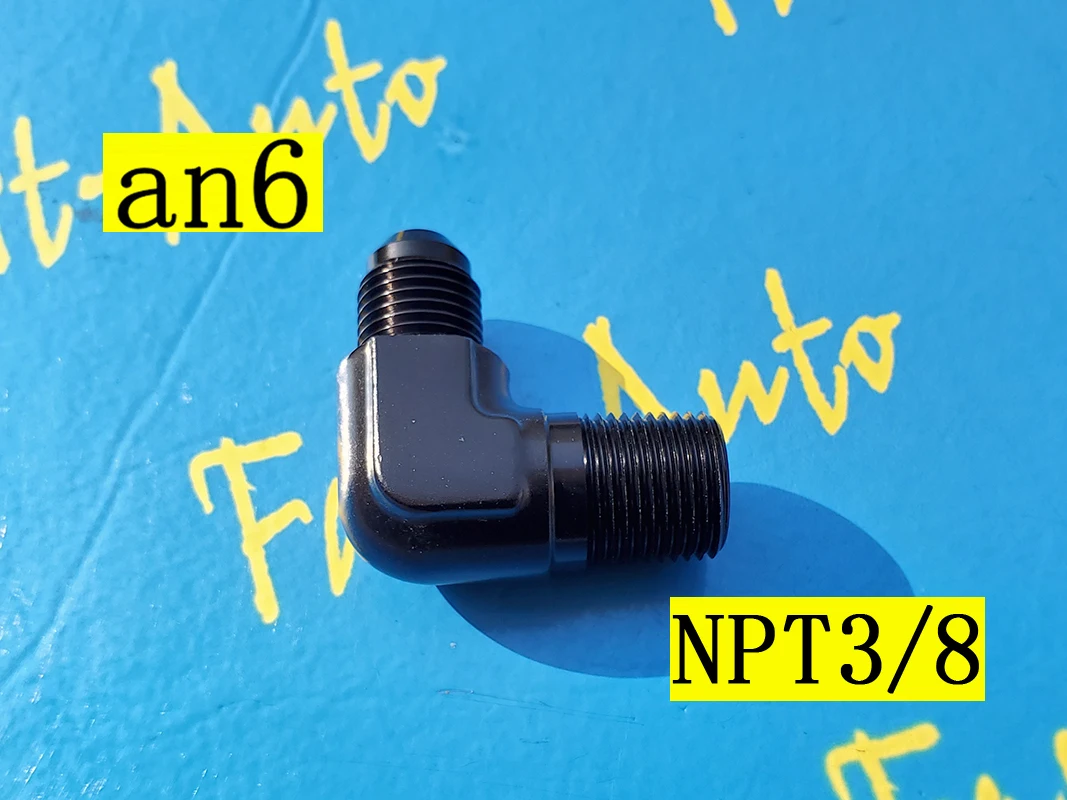 Кованый штекер npt3/8 3/8 дюйма npt 3/8npt до 6an an6 an 6 90 градусов адаптер tpfe ptfe шланг фитинг