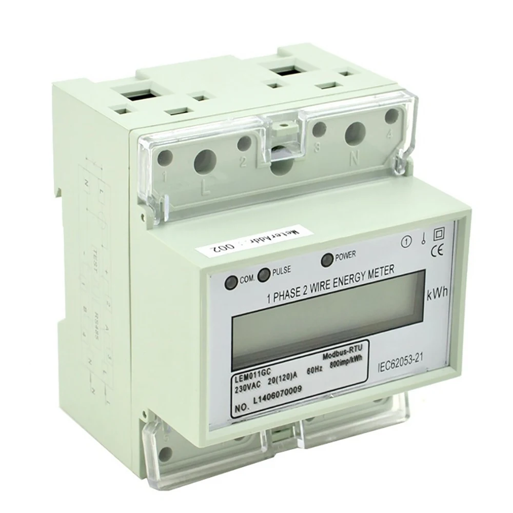 Din-рейка цифровой счетчик энергии оборудование с Modbus RS-485 10(60)A 230V LEM011JC |