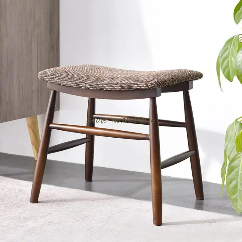 Скандинавский стул для смены обуви из массива дерева домашний ношения ног дивана