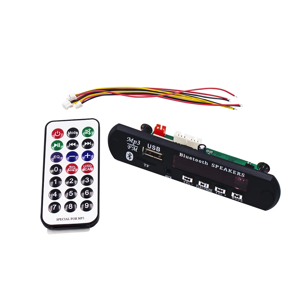 Автомобильный USB Bluetooth аудиомодуль 5 в 12 В беспроводной 4 1 MP3 WMA декодер плата FM Aux