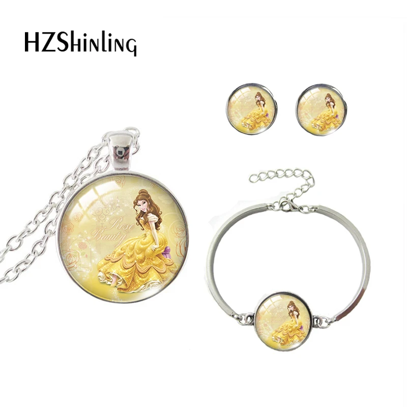 2021 Новое поступление милая принцесса колокольчик Золушка Жасмин ожерелье