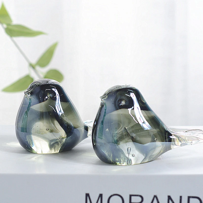 Маленькие стеклянные украшения в виде животных милые птицы подруги подарок на