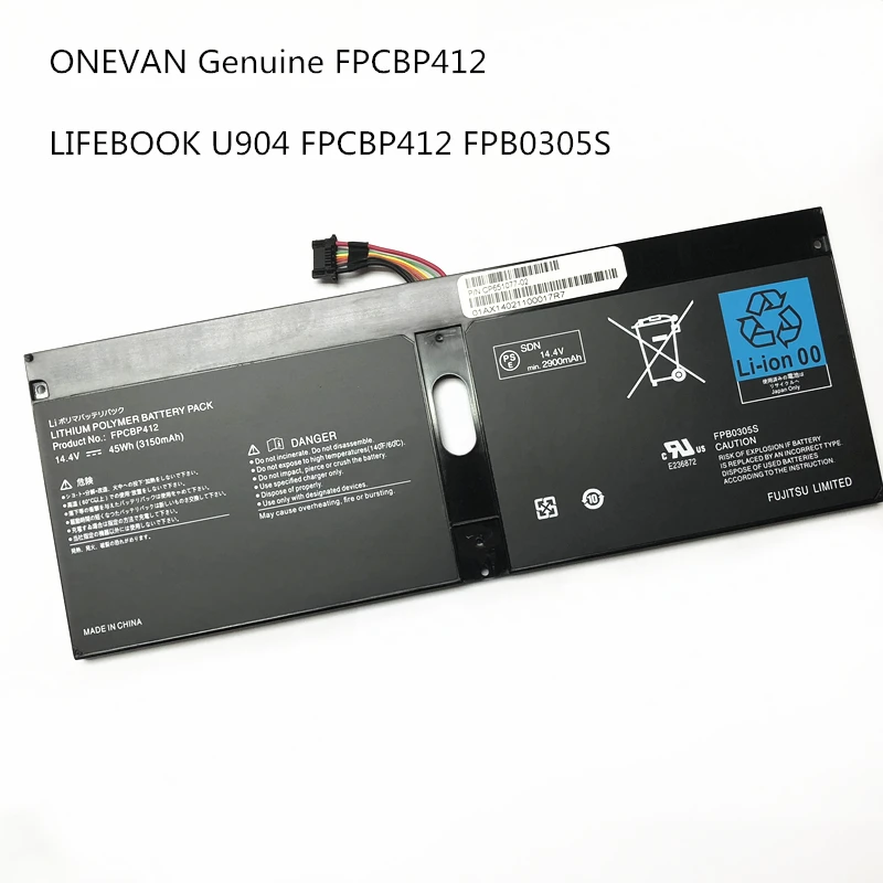 ONEVAN Genuine FPCBP412 FPB0305S Laptop Battery For Fujitsu LifeBook U904 U9040MXPA1DE U9040MXPR1DE U9040MXPC1DE | Компьютеры и офис