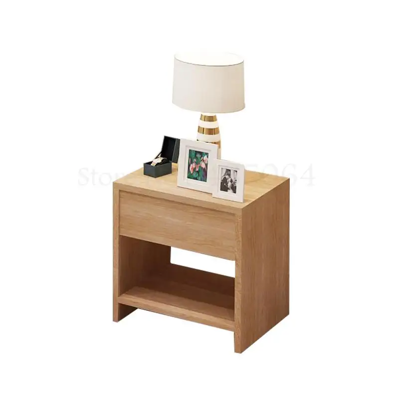 Прикроватный столик простой современный нордический шкаф из массива дерева