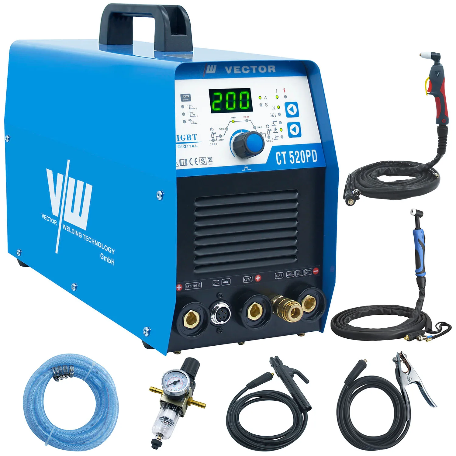 TIG плазменный резак 50A ММА CT520 220V сварочный аппарат чистый срез 12 мм HF Tig инвертор